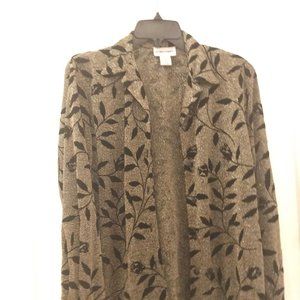 ALFRED DUNNER WOMEN EVENING JACKET SIZE 16p WITH SHOULDER PADS.